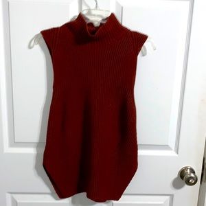 Ann Taylor maroon sweater tank size S